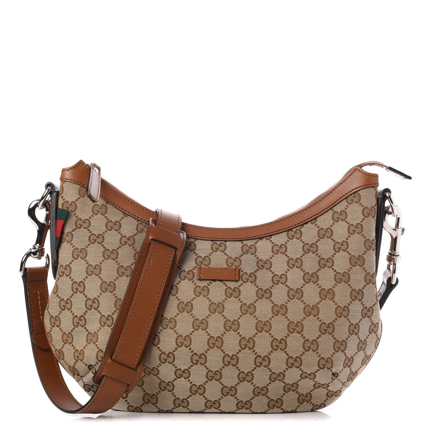 Gucci Monogram Medium Half Moon Hobo Brown 1 of 7