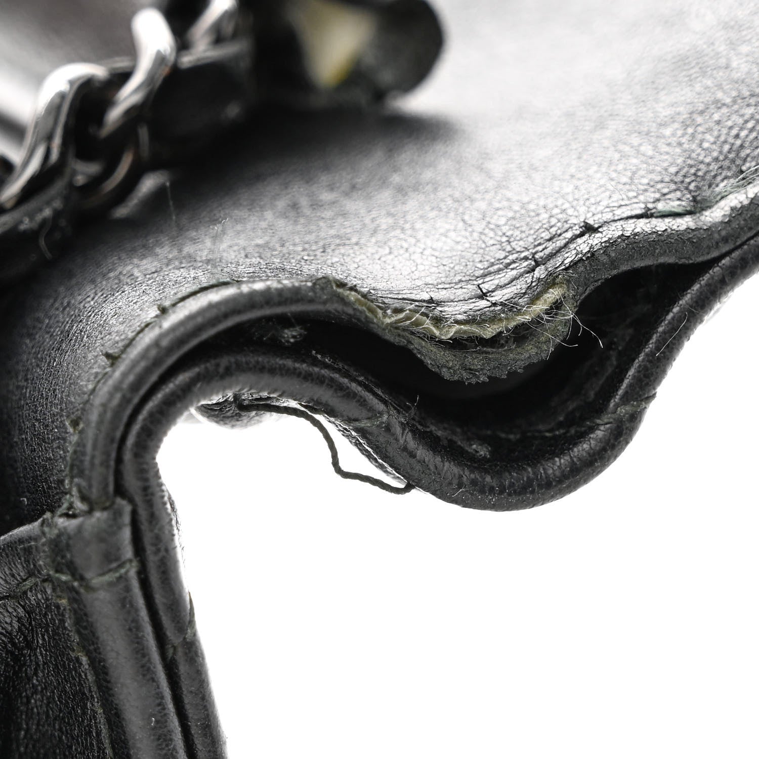 Chanel Crumpled Calfskin Quilted Wallet On Chain WOC So Black 17 of 17