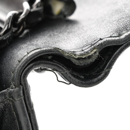 Chanel Crumpled Calfskin Quilted Wallet On Chain WOC So Black 17 of 17