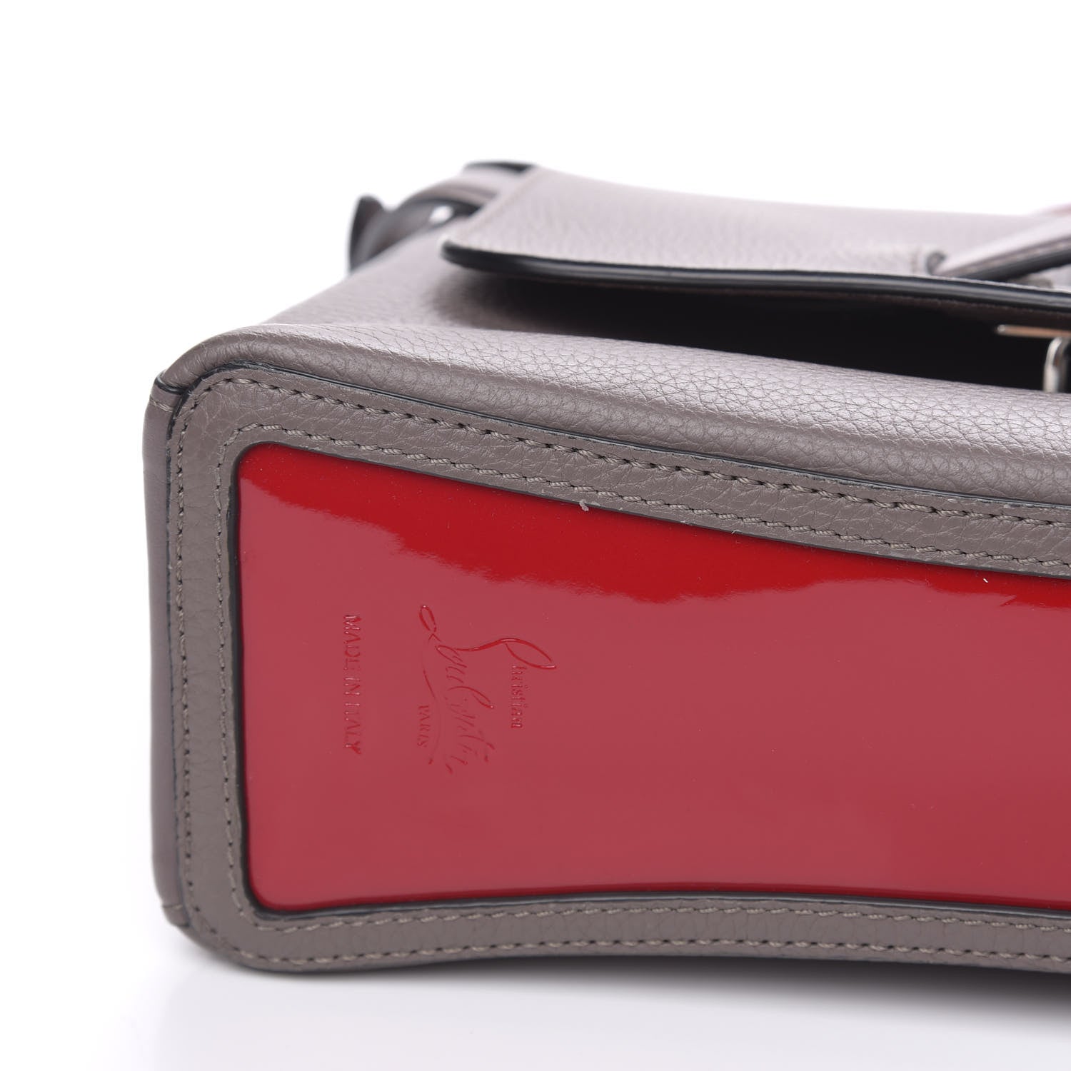 Christian Louboutin Pebbled Calfskin Medium Rubylou Shoulder Bag Storm 9 of 12