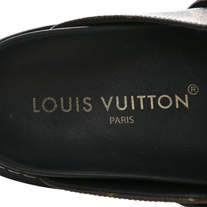 Louis Vuitton Patent Monogram Womens Cosy Flat Comfort Clog Mules 36 Brown 8 of 13