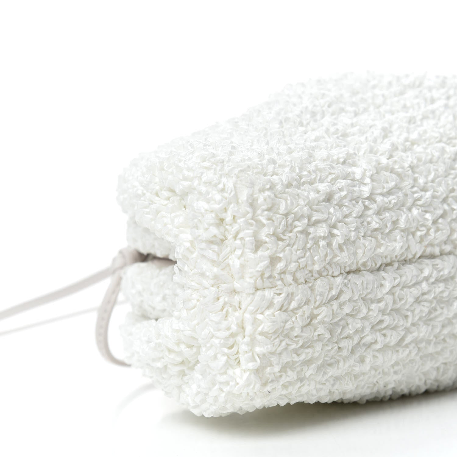 Bottega Veneta Boucle Curly Raffia The Mini Pouch White Chalk 6 of 11