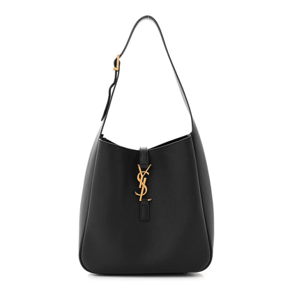 Saint Laurent Smooth Calfskin Small Le 5 A 7 Soft Hobo Black 1 of 11