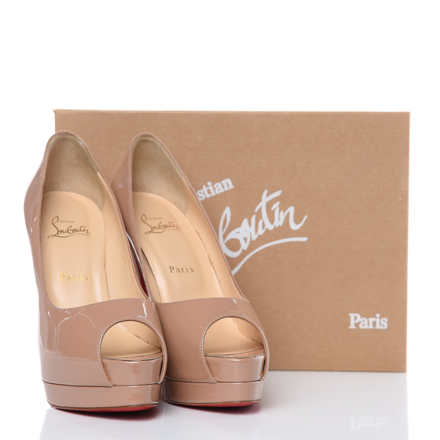 Christian Louboutin Patent Altadama 140 Pumps 39.5 Nude 13 of 13