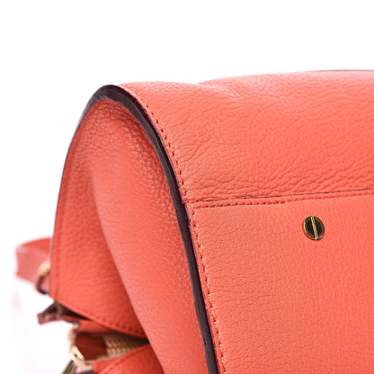 Chloe Lambskin Medium Everston Satchel Coral 8 of 12