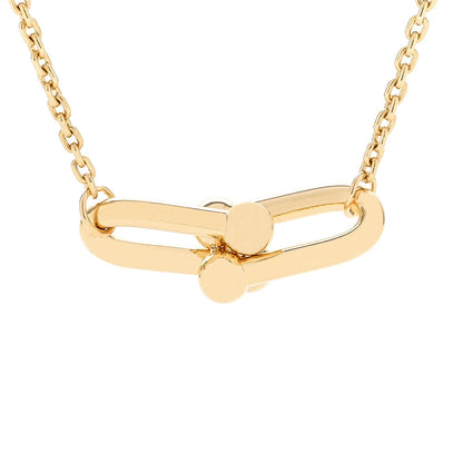 Tiffany 18K Yellow Gold HardWear Small Double Link Pendant Necklace 4 of 7