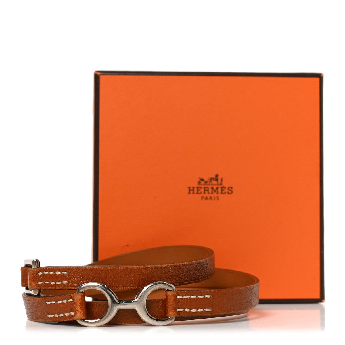 Barenia Baby Pavane Double Tour Bracelet XS Fauve