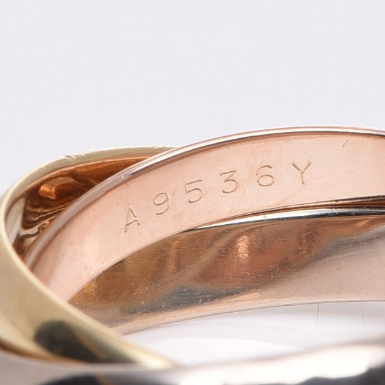 18K Pink Yellow White Gold Les Must De Trinity Ring 53 6.25