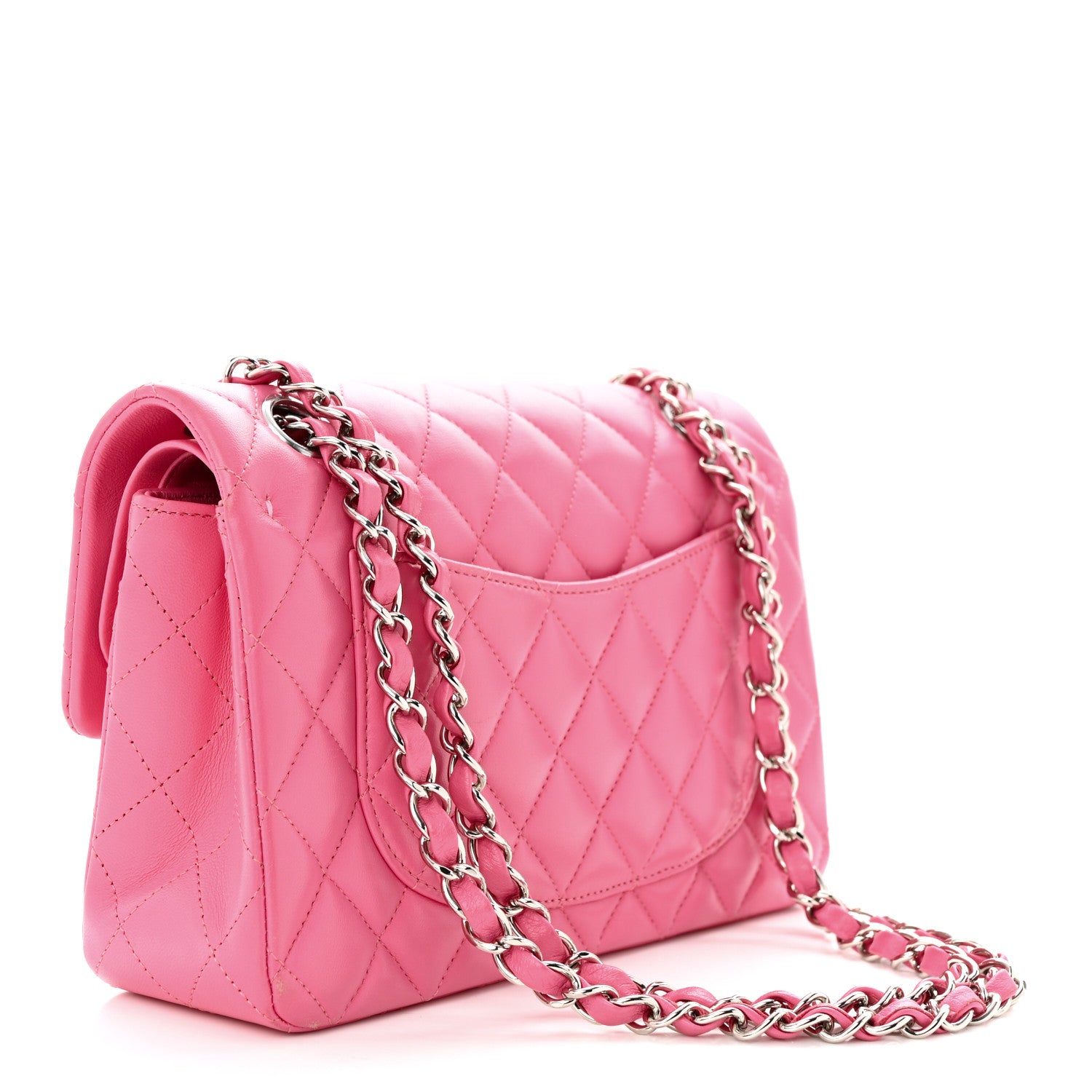 Chanel Lambskin Quilted Medium Double Flap Pink 3 of 10
