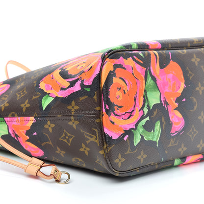 Louis Vuitton Monogram Roses Neverfull MM 8 of 9