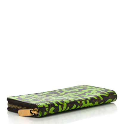 Louis Vuitton Monogram Graffiti Zippy Wallet Green 4 of 17