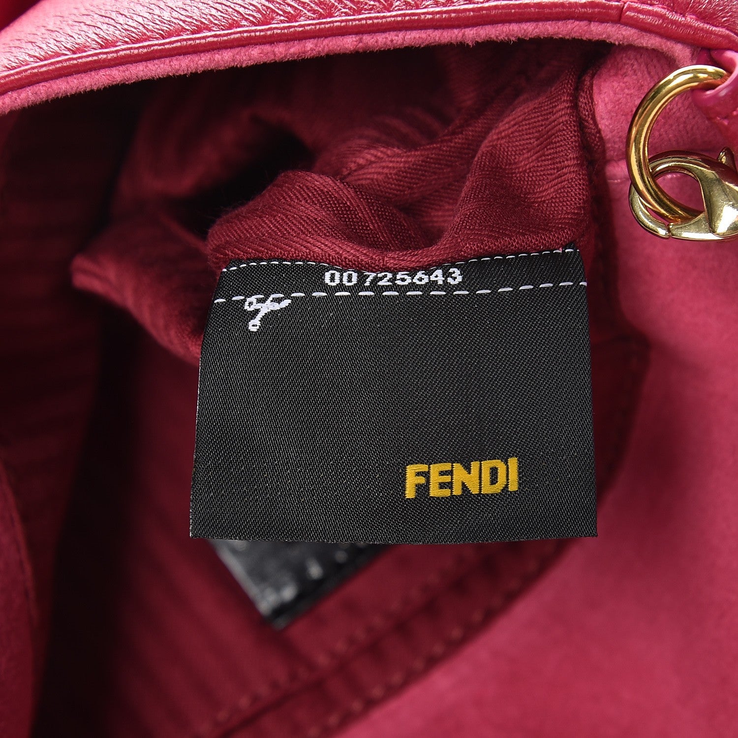 Fendi Nappa Fendista Pouchette Crossbody Fuxia Scuro 8 of 9
