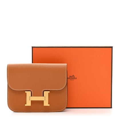 Hermes Epsom Constance Slim Wallet Gold 9 of 9