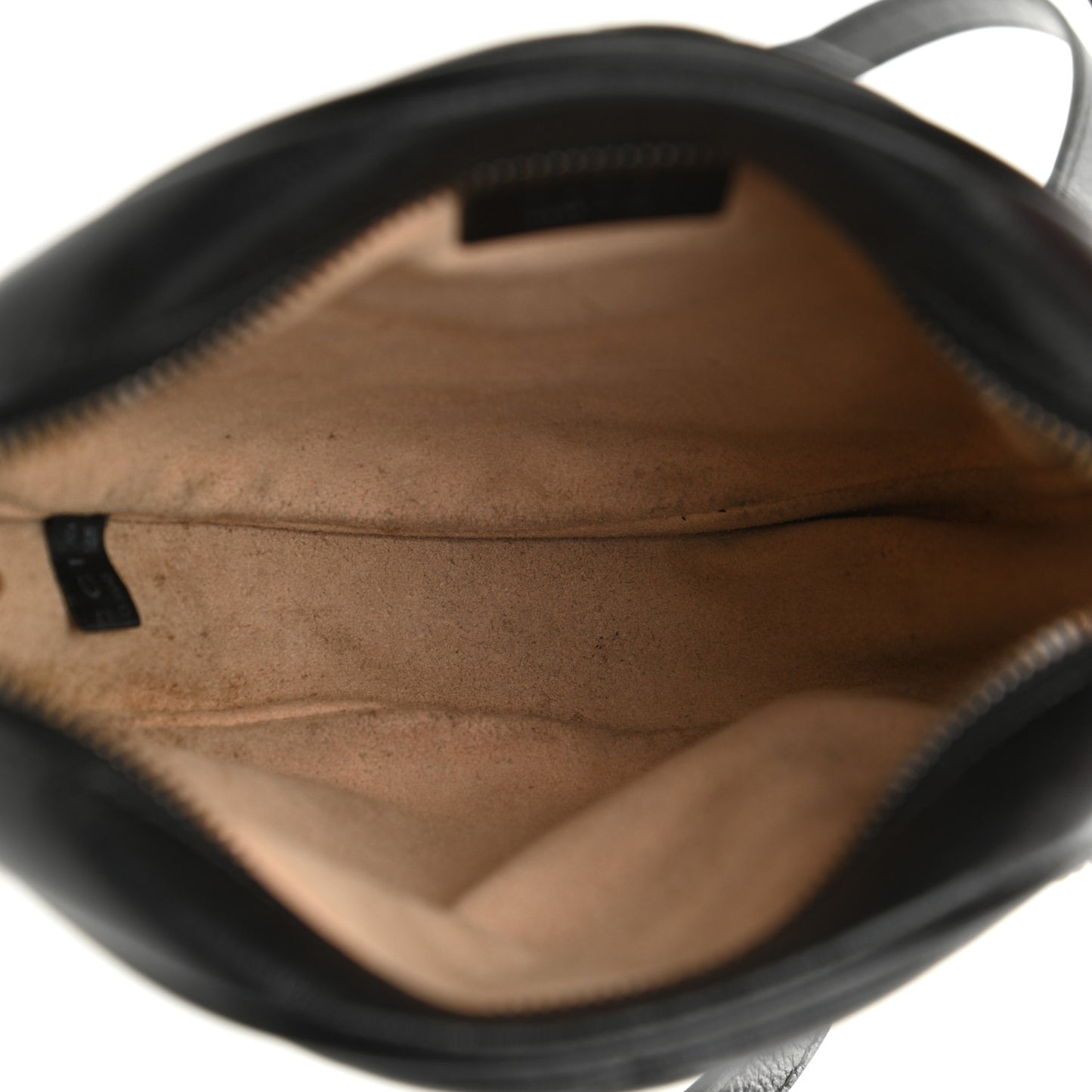 Azalea Calfskin Matelasse Heart Mini GG Marmont Round Shoulder Bag Black