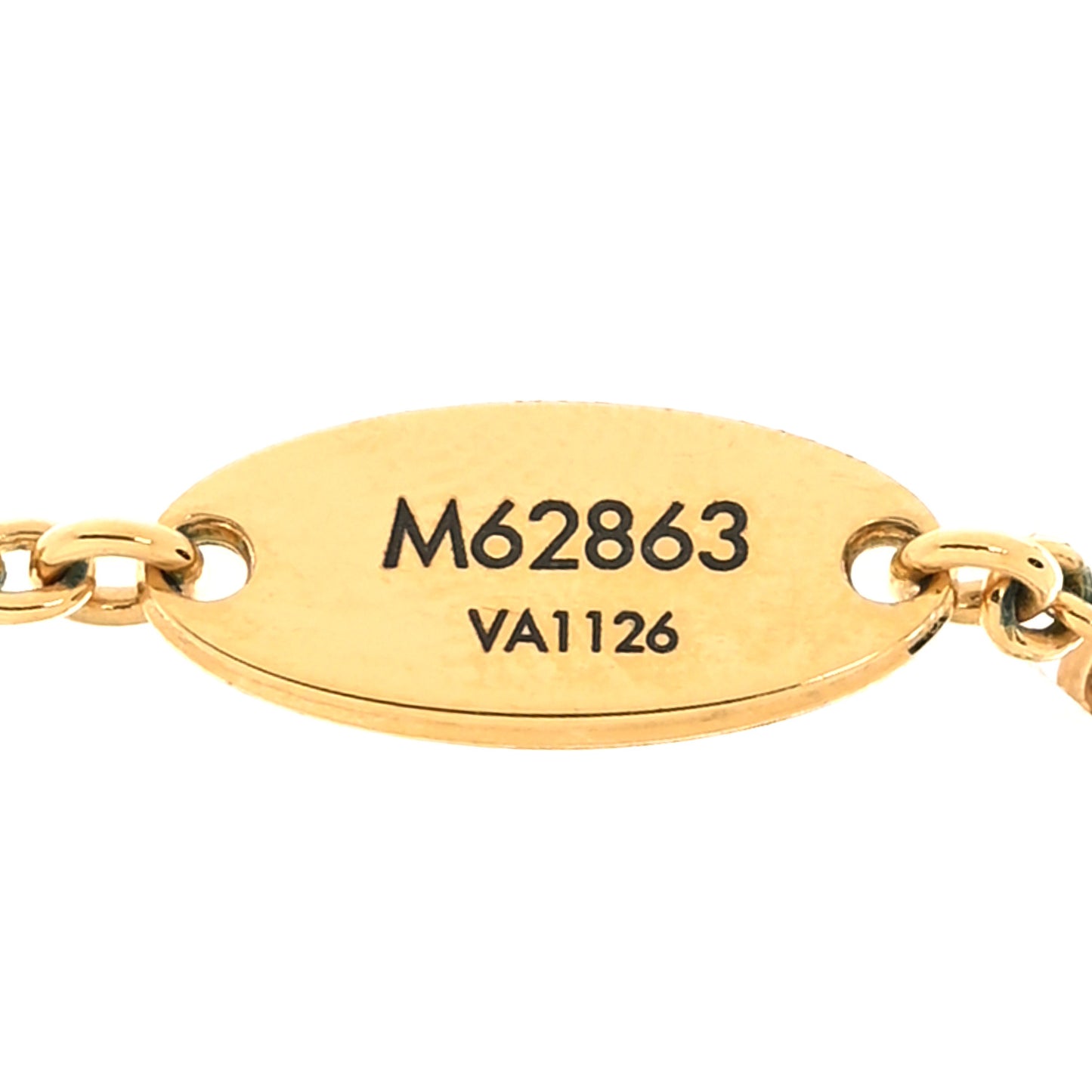LOUIS VUITTON Crystal Essential V Necklace Gold Pink Yellow