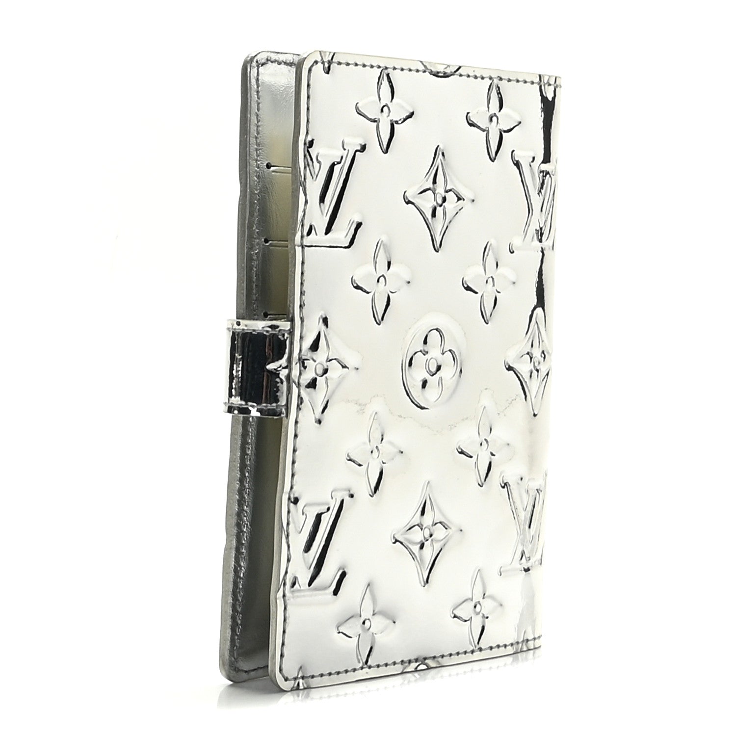 Louis Vuitton Monogram Miroir Small Ring Agenda Silver 3 of 9