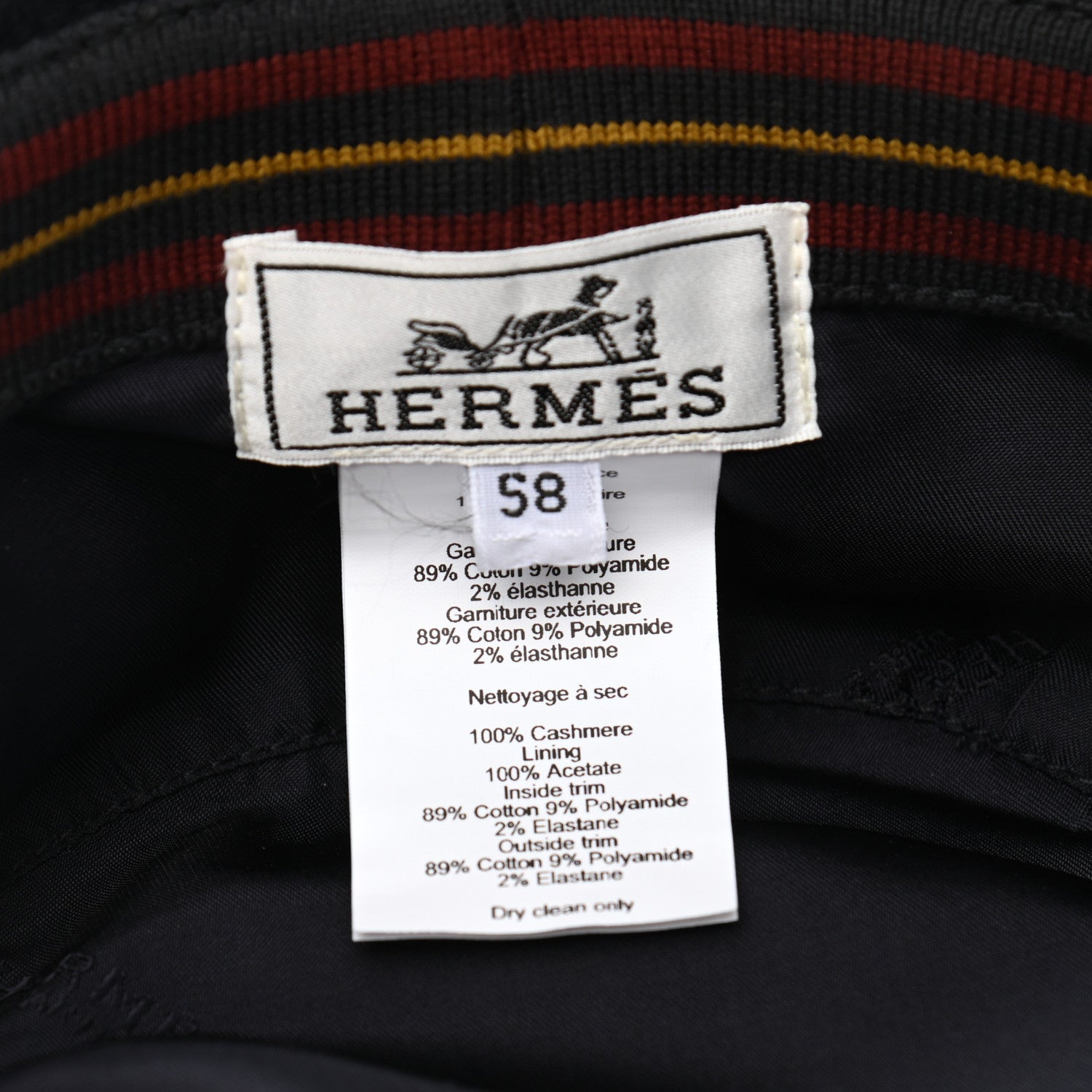Hermes Water-Repellent Cashmere Mens DJack Hat 58 Marine 8 of 9
