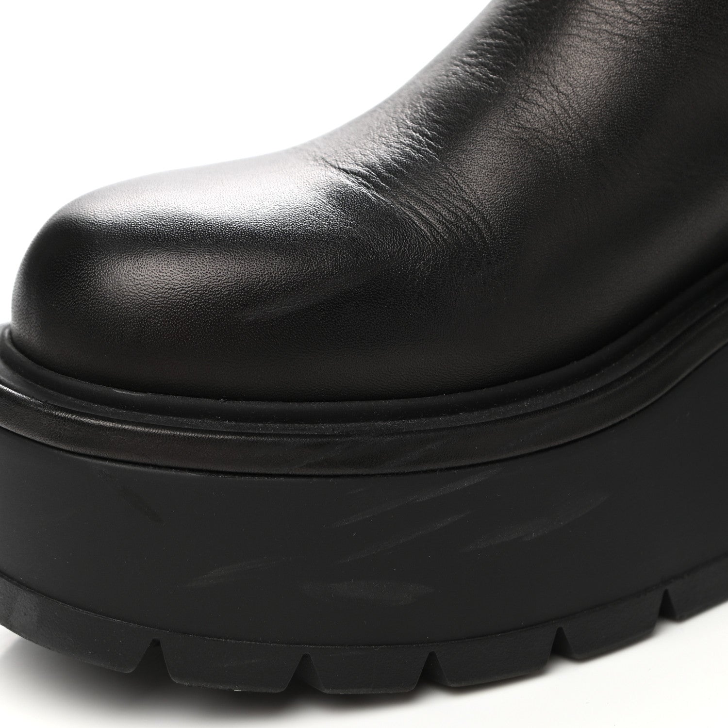 Valentino Garavani Calfskin VLOGO Uniqueform Chelsea 55/85mm Flatform Ankle Boots 37.5 Black 9 of 9