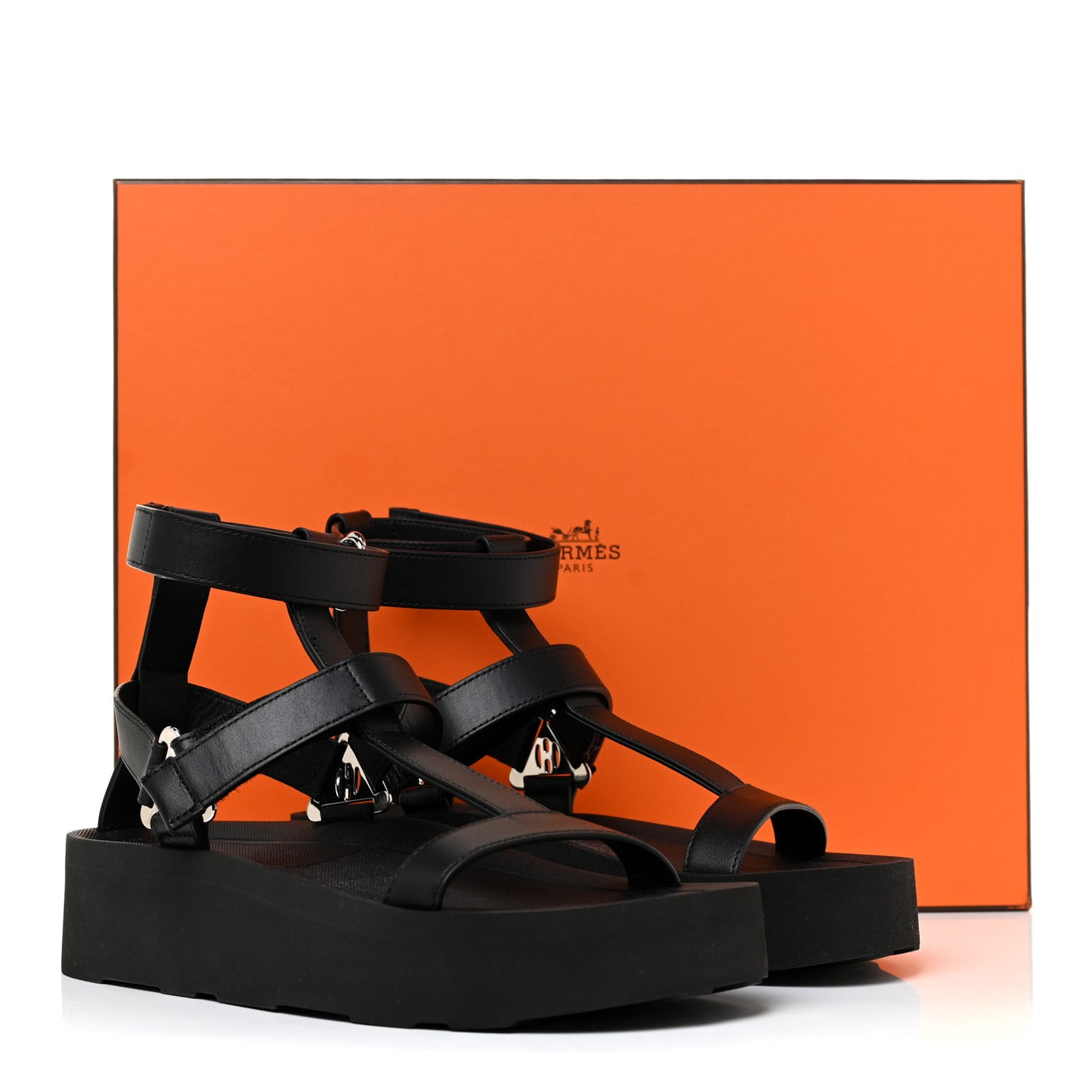 Calfskin Womens Enid Sandals 37 Black