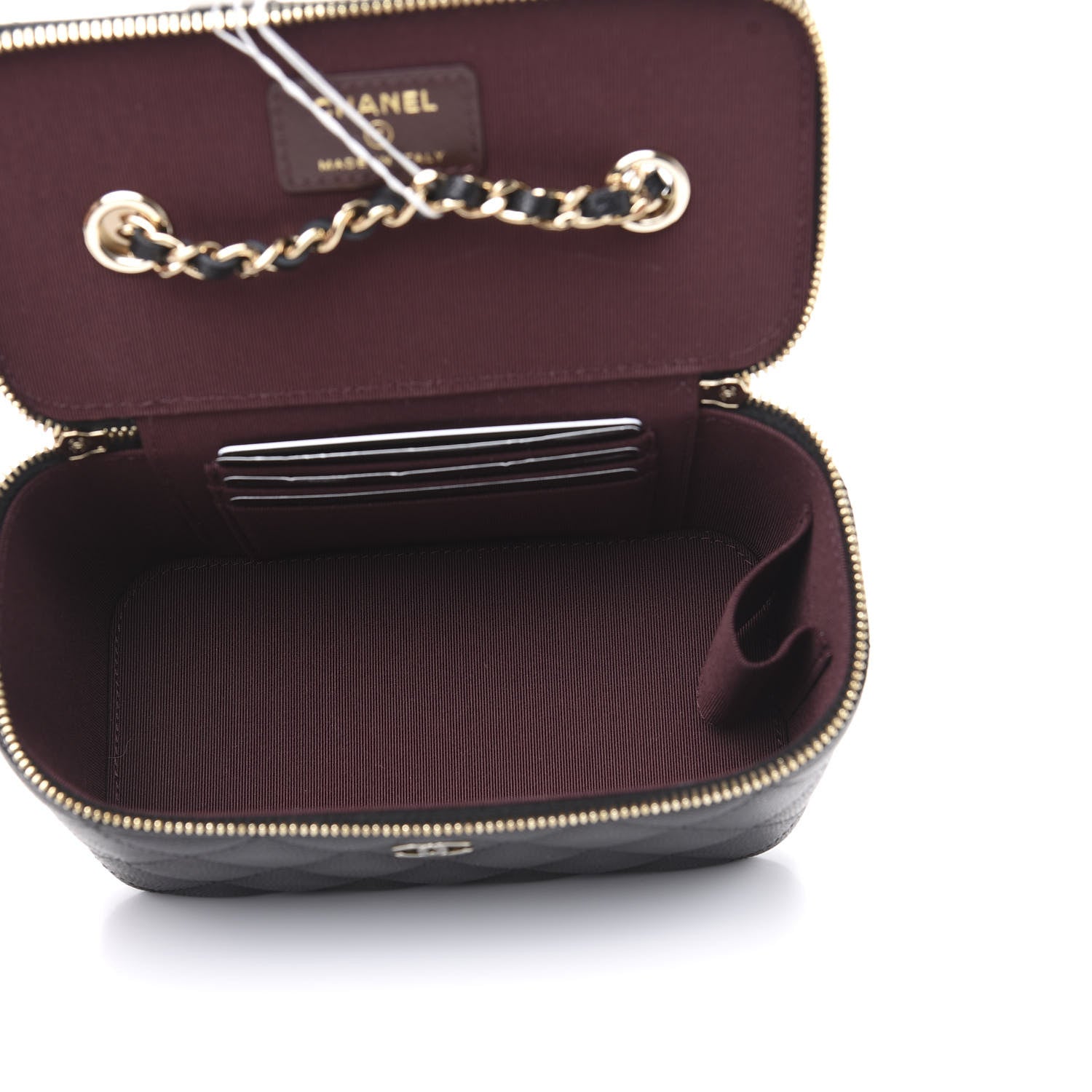Chanel Caviar Quilted Small Vanity Case With Chain Black 4 of 8