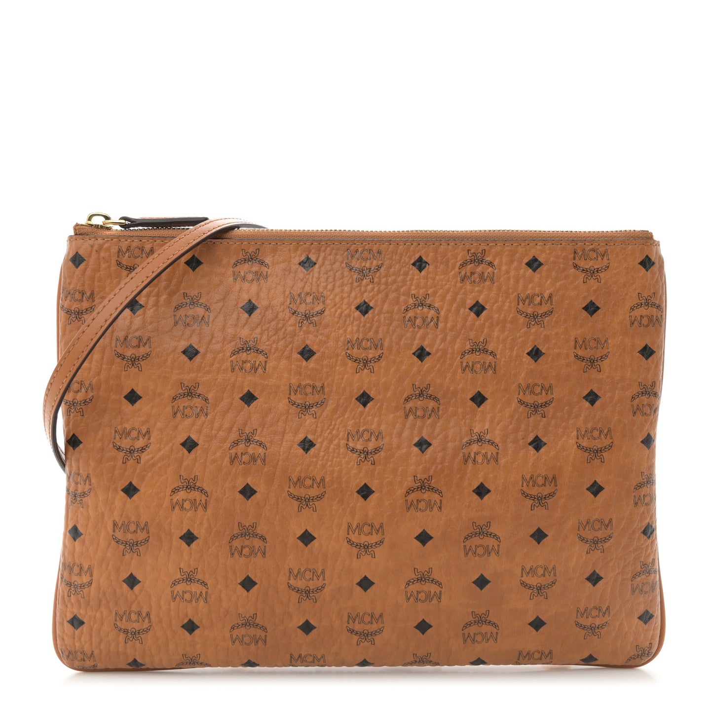 Visetos Medium Crossbody Pouch Cognac