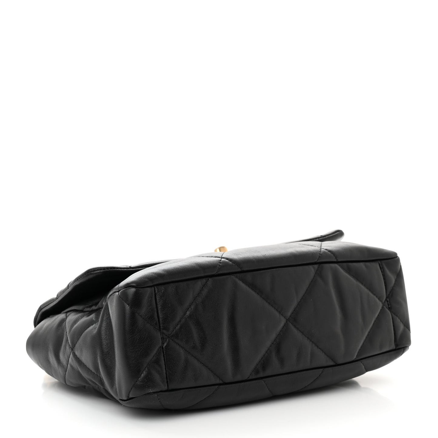Goatskin Quilted Large Chanel 19 Flap Black