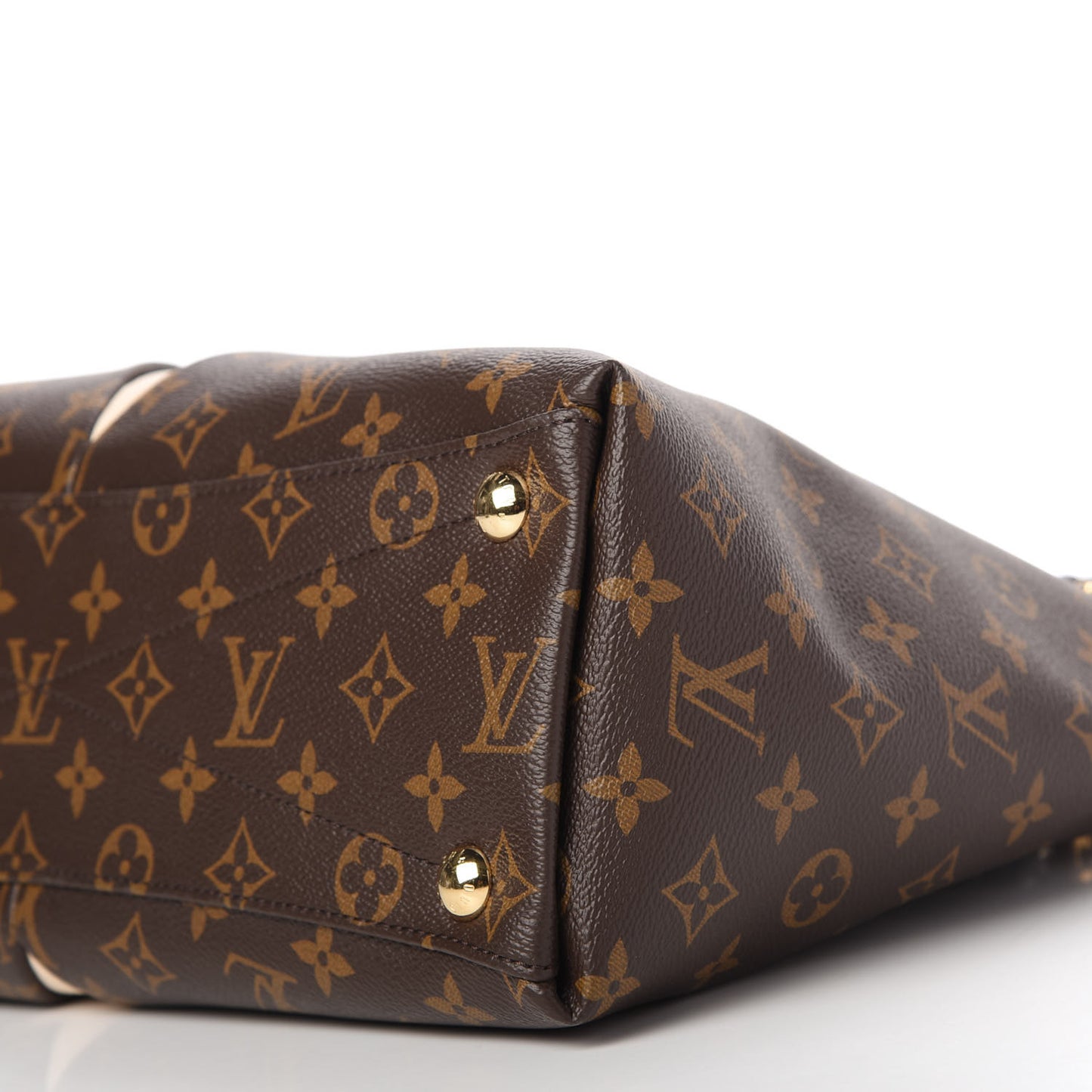 Monogram Braided V Tote MM Creme