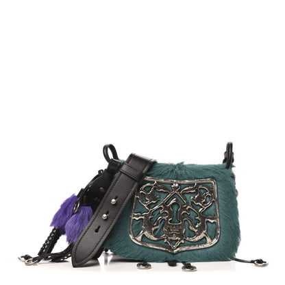Prada Cavallino Velluto Corsaire Antic Crossbody Bag Biliardo Black 1 of 9