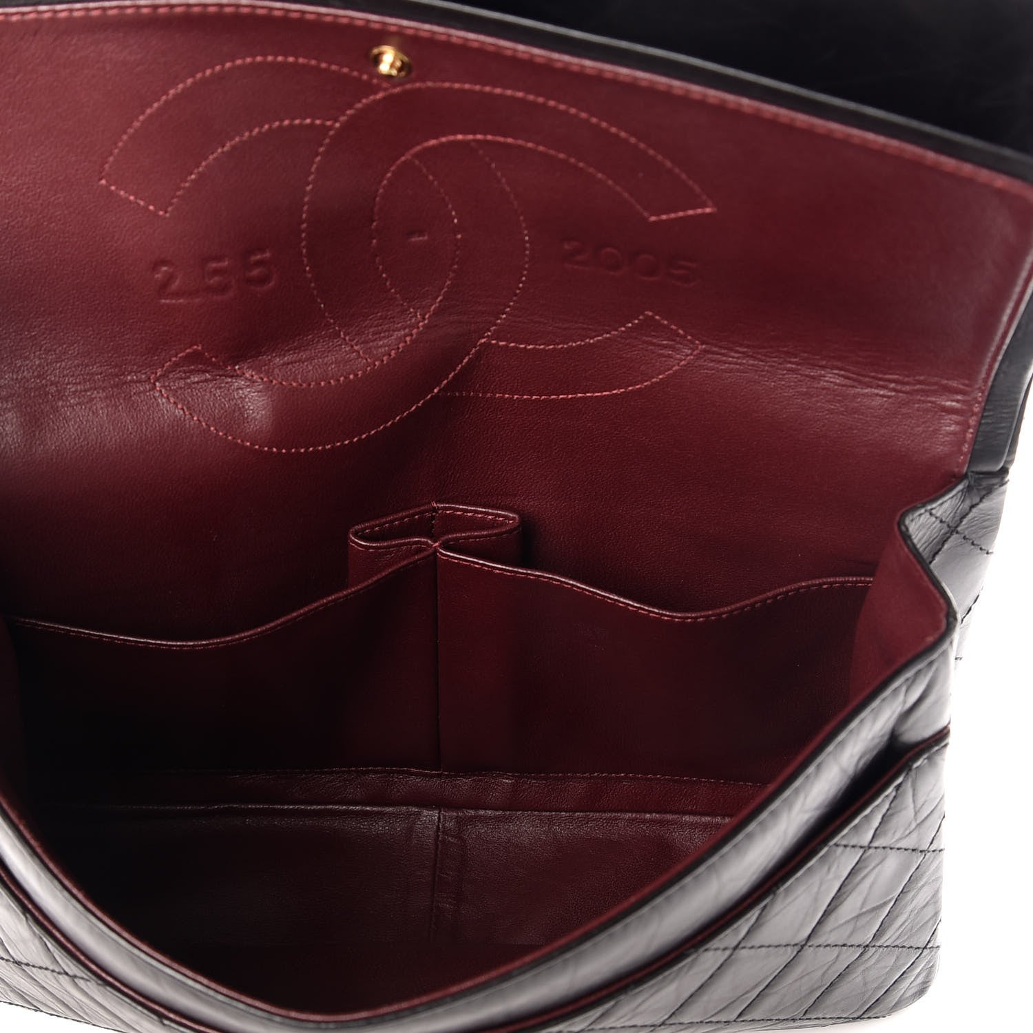 Chanel Aged Calfskin Quilted 50th Anniversary 2.55 Reissue 227 Flap Black 5 of 9