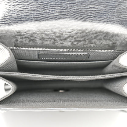 Chanel Metallic Goatskin Quilted North South Boy Flap Silver 5 of 9