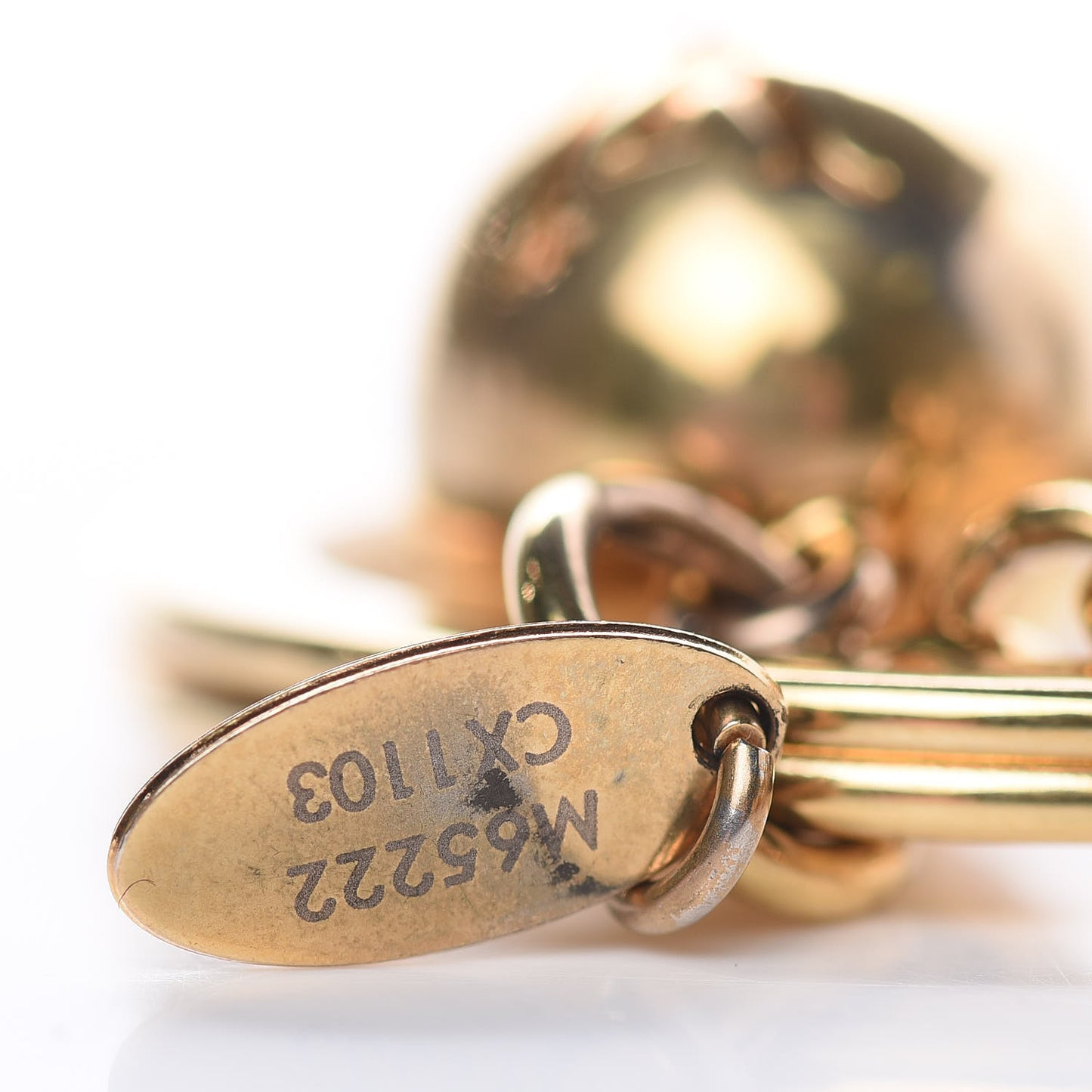 Metal Eclipse Bag Charm Key Holder Gold