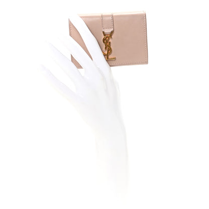 Saint Laurent Smooth Calfskin Monogram Tiny Line Wallet Poudre 2 of 8