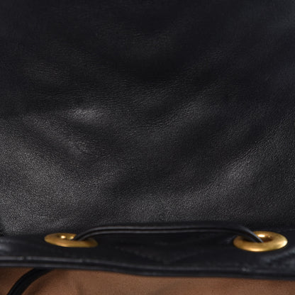 Gucci Calfskin Matelasse GG Marmont Flap Backpack Black 9 of 12