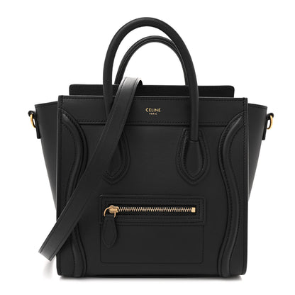 Celine Smooth Calfskin Nano Luggage Black 1 of 12