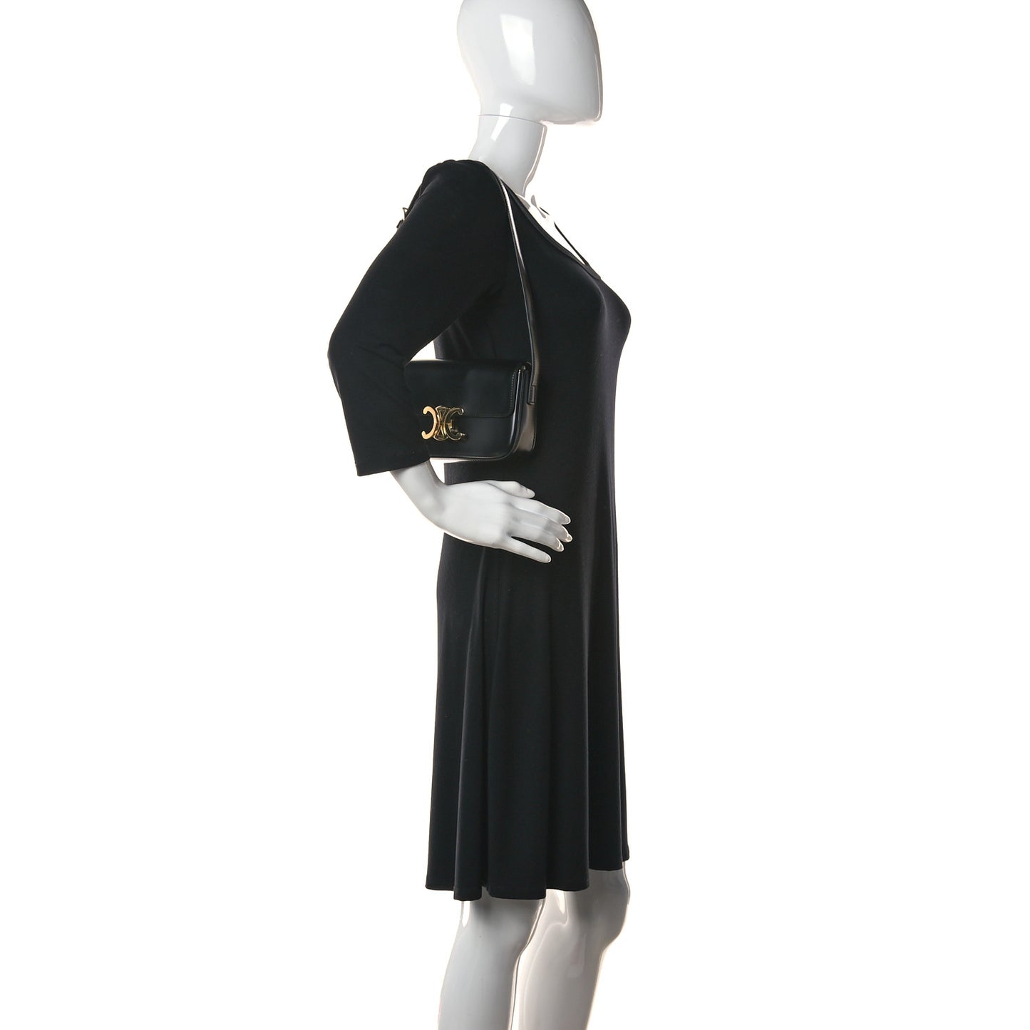 Shiny Calfskin Triomphe Black