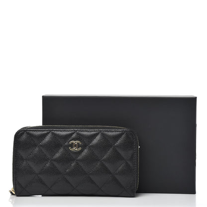 Chanel Caviar Quilted Medium Zip Around Wallet Black 8 of 8