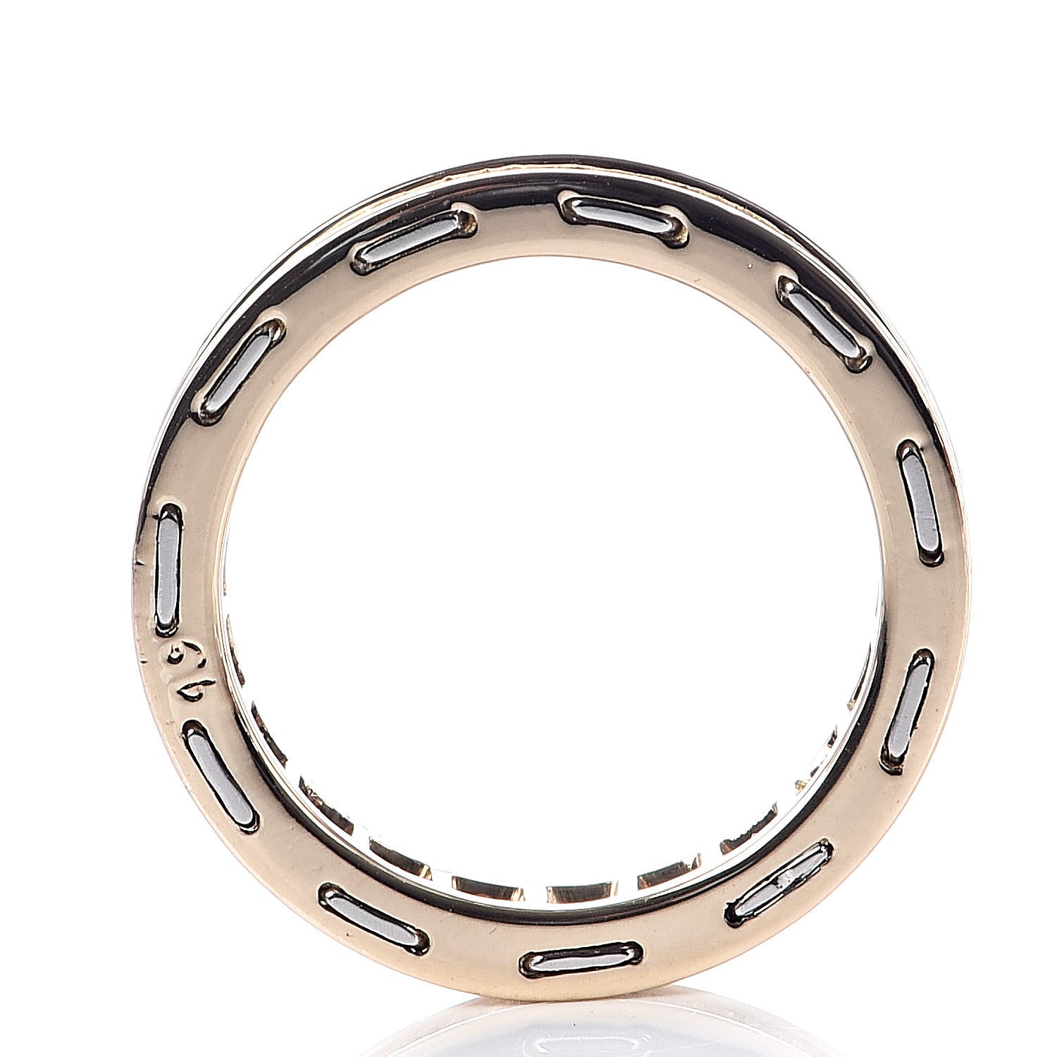 Cartier 18K Yellow White Gold Diamond 4mm Ballerine Wedding Band Ring 49 4.75 6 of 6