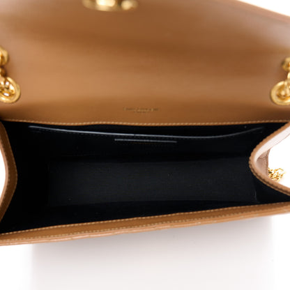 Saint Laurent Grain De Poudre Medium Tri-Quilt Monogram Satchel Dark Cork 5 of 11