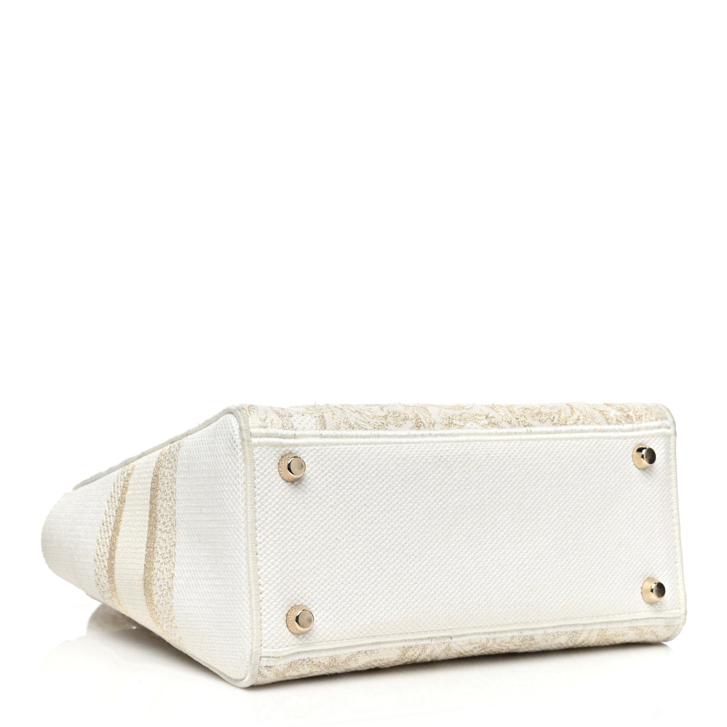 Canvas Around The World Stella Embroidered Medium Lady D-Lite White Gold