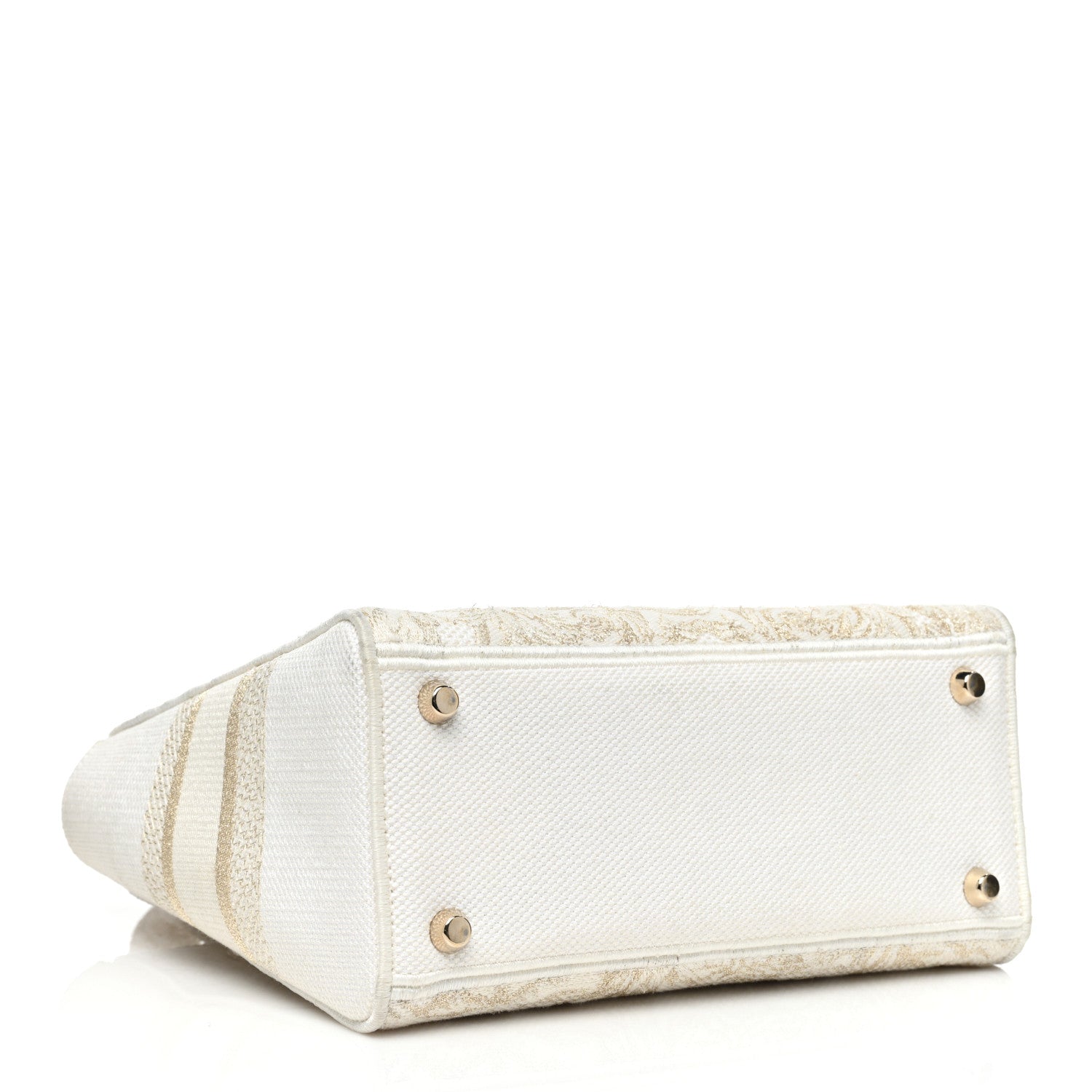 Christian Dior Canvas Around The World Stella Embroidered Medium Lady D-Lite White Gold 4 of 14