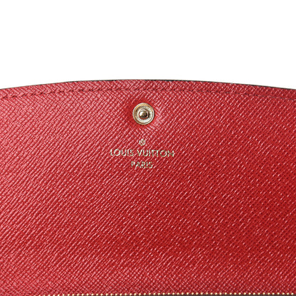 Louis Vuitton Damier Ebene Emilie Wallet Red 6 of 7