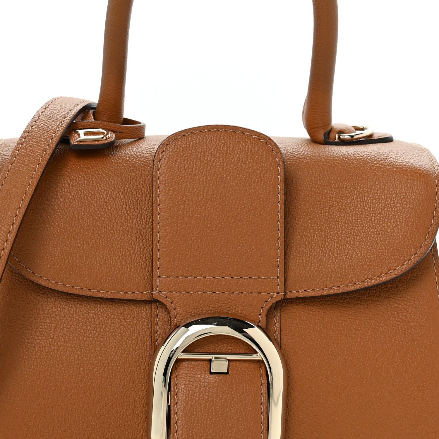 Delvaux Grained Calfskin Mini Brillant Satchel Natural 8 of 14