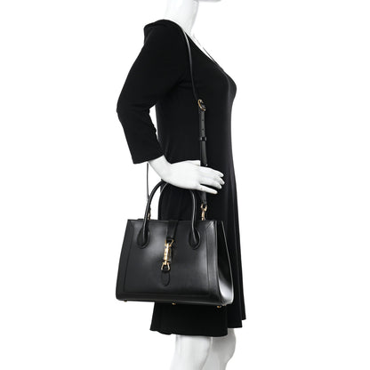 Gucci Boarded Plutone Calfskin Medium Jackie 1961 Tote Black 2 of 10