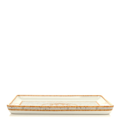 Hermes Porcelain Mosaique au 24 Gold Sushi Plate 4 of 8
