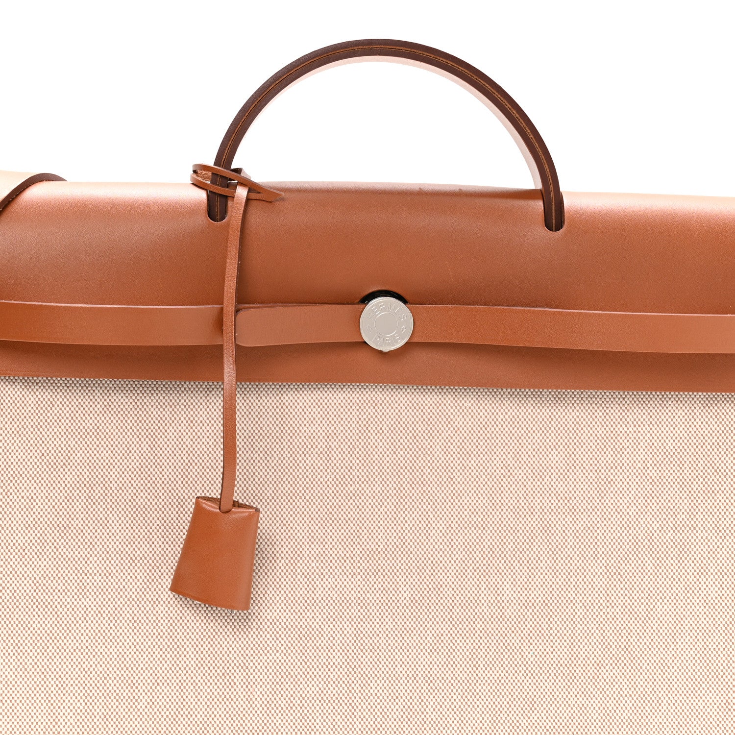 Hermes Vache Hunter Criss Viking Herbag Messenger 39 Ecru Beige Fauve 9 of 11