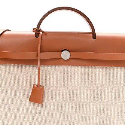 Hermes Vache Hunter Criss Viking Herbag Messenger 39 Ecru Beige Fauve 9 of 11