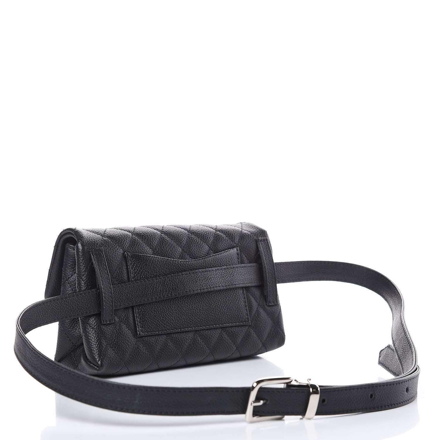 Chanel Grained Calfskin Quilted 2.55 Reissue Flap Belt Bag Clutch Black 3 of 9