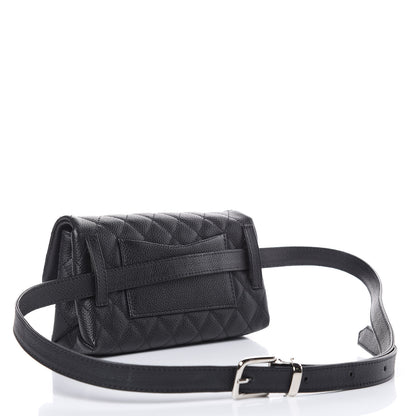 Chanel Grained Calfskin Quilted 2.55 Reissue Flap Belt Bag Clutch Black 3 of 9