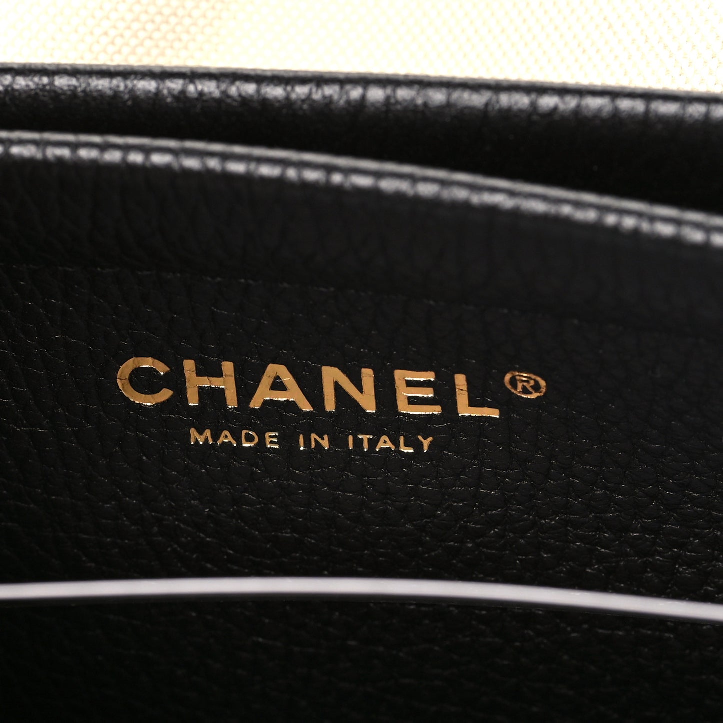 Grained Calfskin Stitched Urban Essentials Small Shopping Bag Black