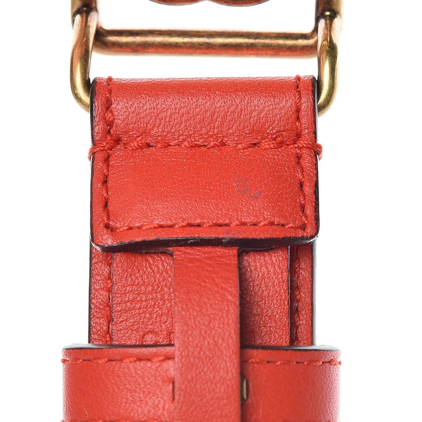 Canvas Striped GG Belt 90 36 White Red